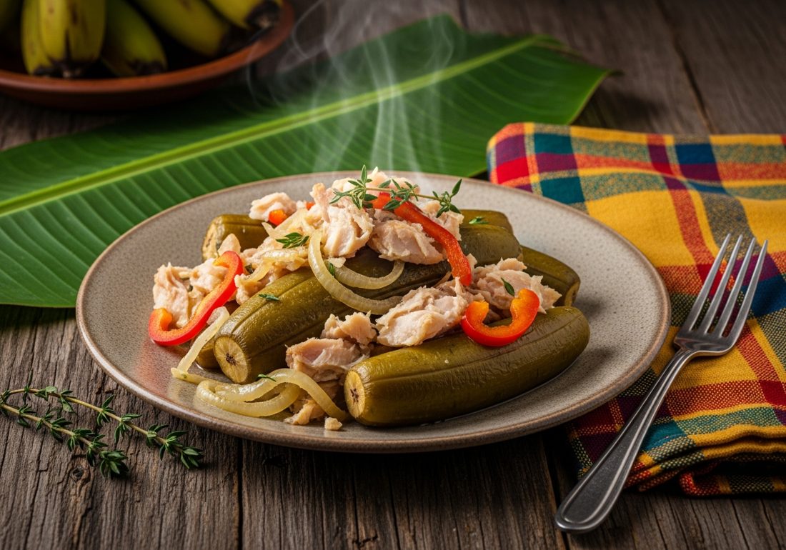 Green Fig and Saltfish